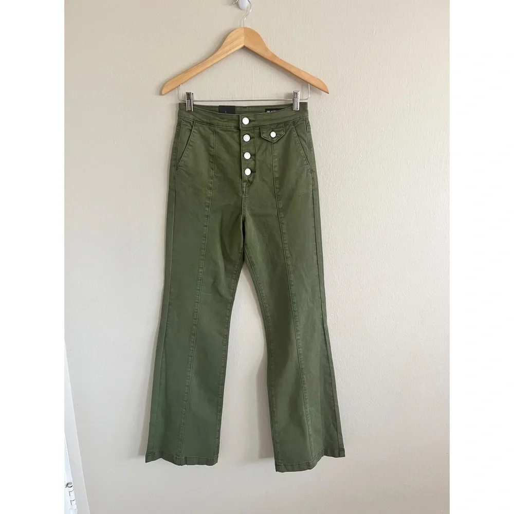 NWT BLANK NYC The Delancey Denim Wide Leg Pants Going Green Size 27 New! - Picture 3 of 8